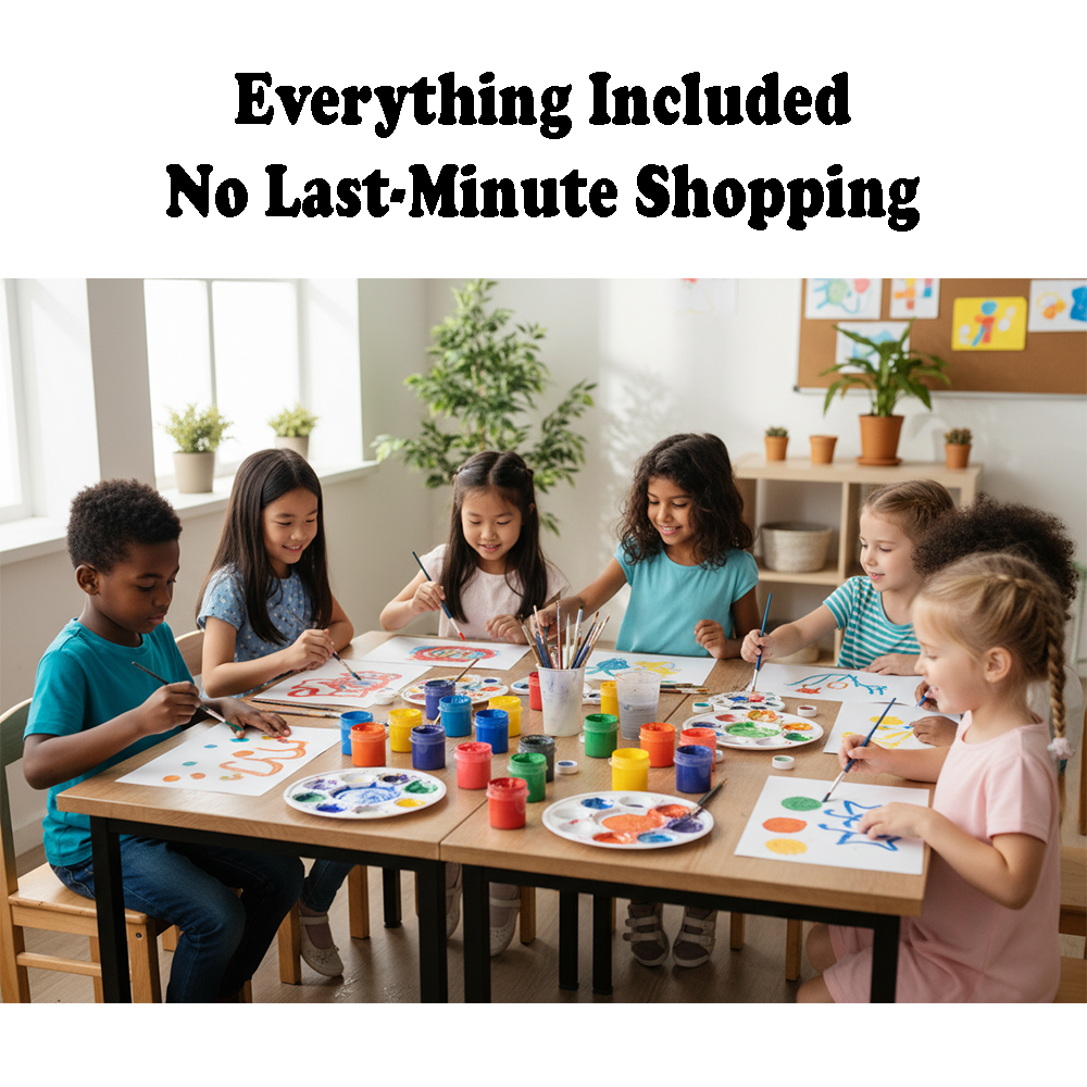 Boy with Basketball - Paint Party Kit - 8"x10" Pre-Drawn Canvases