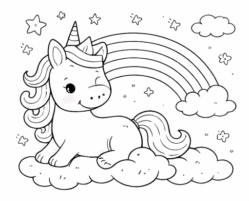 Magical Unicorn - Paint Party Kit - 8"x10" Pre-Drawn Canvases