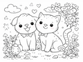 Puppy & Kitten - Paint Party Kit - 8"x10" Pre-Drawn Canvases
