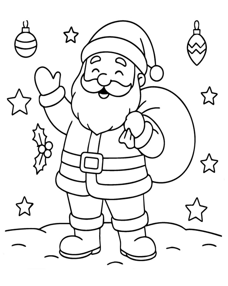 Santa Claus - Paint Party Kit - 8"x10" Pre-Drawn Canvases